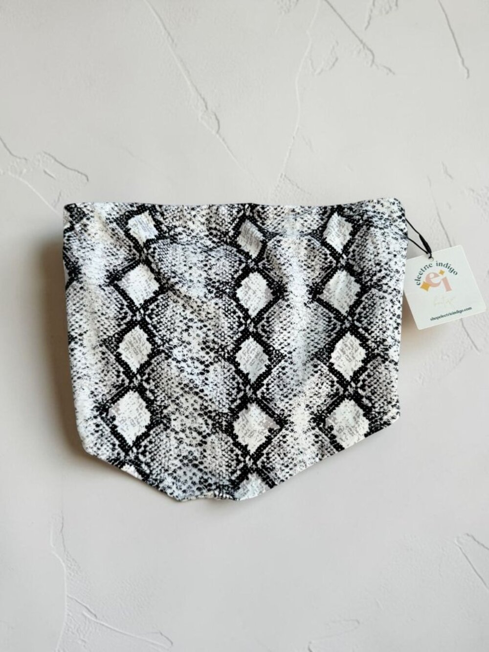 ELECTRIC INDIGO Snake Print Scarf Top Size Small NEW NWT